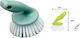 Metallic Cleaning Brush with Handle Green