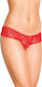 Softline 2403 Femei Sexy Șir de caractere cu decupaje Red
