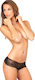 Rene Rofe Crotchless Lace Bow Back Panty Frauen...