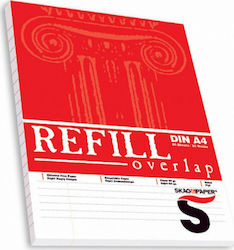 Skag Refill Overlap 80 Rezerve A4 Cu dungi Roșu