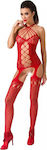 Passion BS056 Ciorapi Body Intreg Red