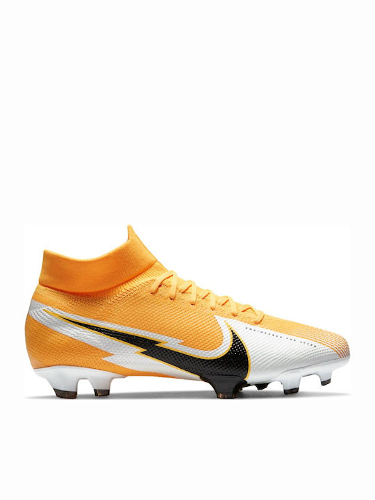 Nike Mercurial Superfly 7 Pro FG Ψηλά Ποδοσφαιρικά Παπούτσια με Τάπες Πορτοκαλί