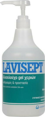 Lavipharm Lavisept Antiseptic Hand Gel with Pump 1000ml Natural