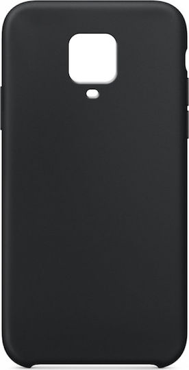 Umschlag Rückseite Silikon Schwarz (Redmi Note 9S / 9 Pro / 9 Pro Max)