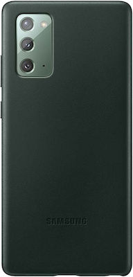 Samsung Leather Cover Umschlag Rückseite Leder Grün (Galaxy Note 20) EF-VN980LGEGEU