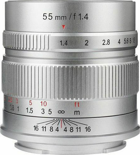 7artisans Crop Camera Lens Photoelectric 55mm f/1.4 Fixed for Micro Four Thirds (MFT) Mount Silver