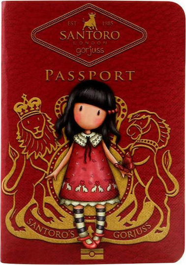 Santoro Passport Time to Fly Σημειωματάριο Ριγέ Κόκκινο
