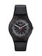 Swatch Intercyderal Watch Battery with Black Rubber Strap