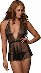 Leg Avenue Dotted Babydoll Black