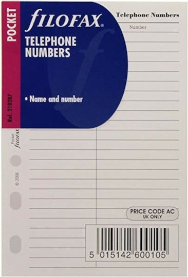 Filofax 20 Rezerve A6 Cu dungi Alb