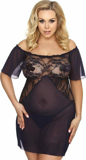 Anais Apparel Venea Plus Size Babydoll Black