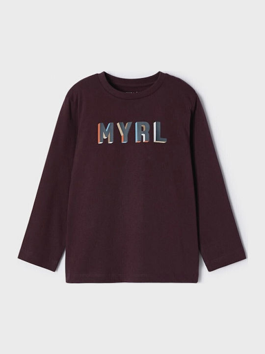 Kids' Shirt Long Sleeve Burgundy Ecofriends