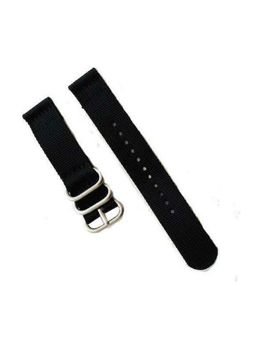 Diloy Straps Fabric Strap Nato Black 20mm