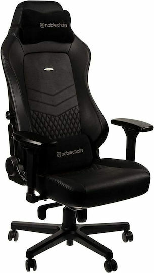 Noblechairs Hero Pure Leather Leather Gaming Chair with Adjustable Arms Black