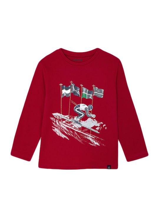 Mayoral Kids' Blouse Long Sleeve Red