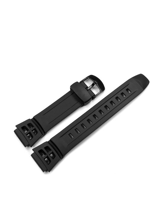 Casio Gummi-Armband Schwarz 17mm
