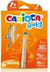 Carioca Baby Maxi Coloured Pencils Set 3 σε 1 6pcs