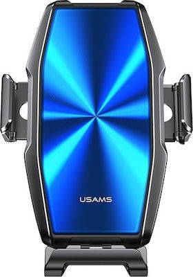 Usams Mobile Phone Holder Car with Adjustable Hooks and Wireless Charging