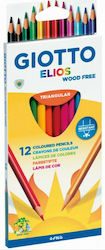 Giotto Elios Wood Free Farbstift-Set 12Stück