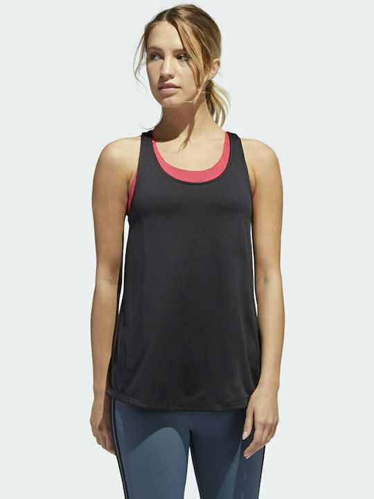Adidas Tunic Women's Athletic Blouse Sleeveless Fast Drying Black