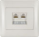 Elmark Rhyme Double Network Socket RJ45 White 11711