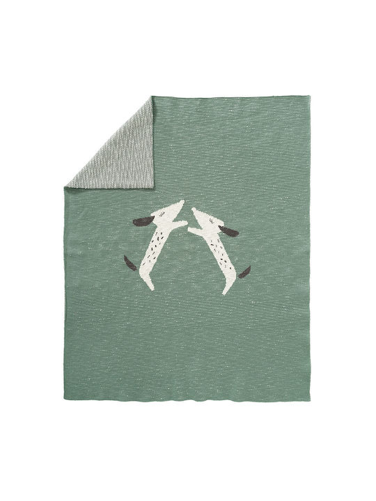 Fresk Blanket Nursery Swaddling Blankets Dachsy Knitted Green 80x100cm
