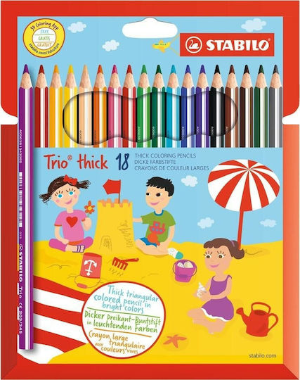 Stabilo Trio Thick Ξυλομπογιές Σετ 18 χρώματα