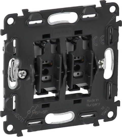 Legrand Valena In'Matic Buton Scara Dublu Mecanism Negru