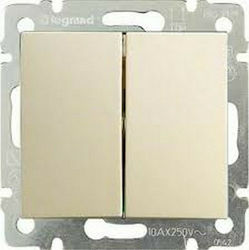 Legrand Valena Front Plate Wall Push Roller Shutter Button without Frame Διπλό Beige 774118