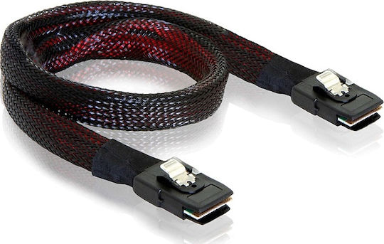 DeLock Mini SAS - Mini SAS Cable 1m Μαύρο (83073)