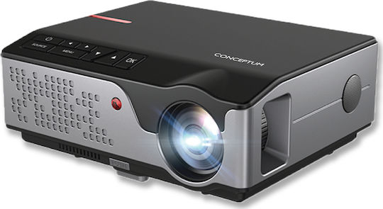 Conceptum RD-826 Projektor DLP Full HD LED Lichtquelle mit Wi-Fi (Eingebaut) und Eingebauten Lautsprechern
