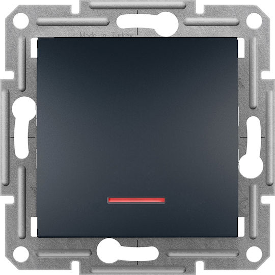 Schneider Electric Asfora Knopf Treppe in Schwarz Farbe EPH1600171