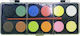 Justnote Set of Watercolours Multicolored with Brush 12pcs 7086