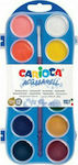 Carioca Acquarell Aquarellfarbenset Bunte mit Pinsel 12Stück 42400