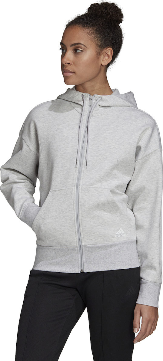 Adidas 3-Stripes Doubleknit Full-Zip Scuba GC6940 Light Grey Heather |  Skroutz.gr