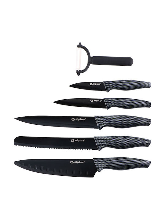 Alpina Black Set Messer aus Edelstahl 32cm 48236 6Stück