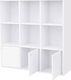 Bookshelf White 97.5x29x97.5cm