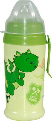 Lorelli Clip N Go Sipper Soft Spout Dino Educational Sippy Cup Plastic Green for 6m+m+ 350ml