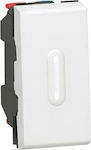 Legrand Mosaic Front Plate Wall Push Staircase Button without Frame White 077033