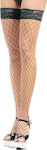 Softline 5520 Fishnet Stockings with Stretch Lace Top Black