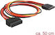 DeLock 15-Pin Sata - 15-Pin Sata Cablu 0.5m Multicolor (60132)
