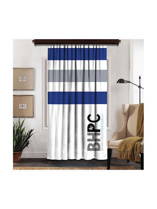 Beverly Hills Polo Club Curtain with Grommets White 140x260cm