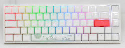 Ducky One 2 SF Gaming Tastatură mecanică 65% cu Cherry MX Blue switch-uri și iluminare RGB (Engleză UK) Pure White