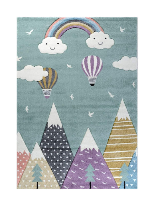 Tzikas Carpets 24192-040 Kinder Teppich Wolken Blau 200x250cm Dicke 13mm