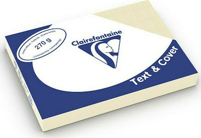 Clairefontaine Text & Cover Χαρτί Εκτύπωσης A4 270gr/m² 100 φύλλα Ivory