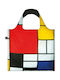 Loqi Piet Mondrian Υφασμάτινη Τσάντα για Ψώνια