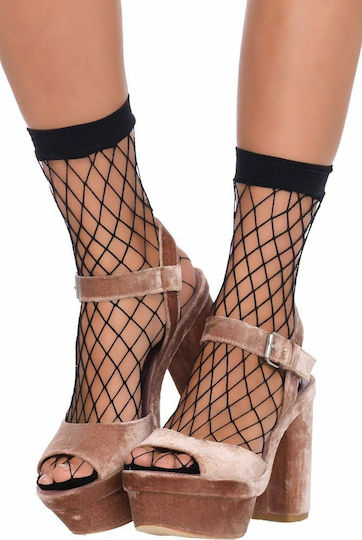 Leg Avenue 3043 Net Anklets Секси чорапи Черни 3003-4535-1