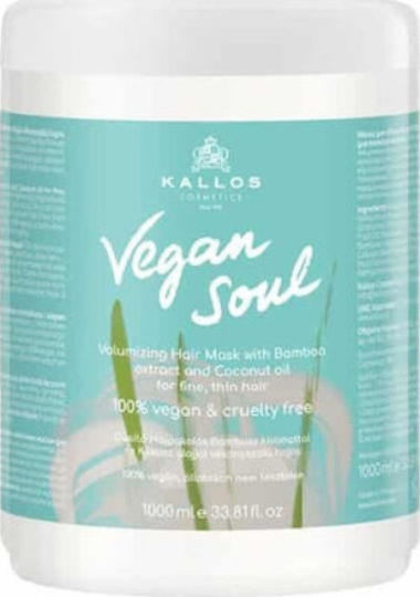 Kallos Vegan Soul Μάσκα Μαλλιών για Ενυδάτωση με Aloe Vera 1000ml