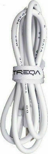 Treqa Cablu USB 3.0 USB-C Masculin - USB-A Alb 2m CA-8073