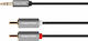 Kruger & Matz 3.5mm Male To RCA Male Audio Cable Black 1m KM1218